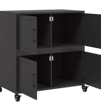 Sideboard Schwarz 68,5x39x72 cm Kaltgewalzter Stahl