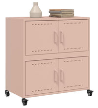 Sideboard Rosa 68,5x39x72 cm Kaltgewalzter Stahl