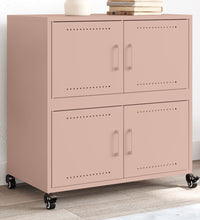 Sideboard Rosa 68,5x39x72 cm Kaltgewalzter Stahl