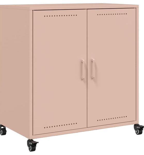 Sideboard Rosa 68,5x39x72 cm Kaltgewalzter Stahl