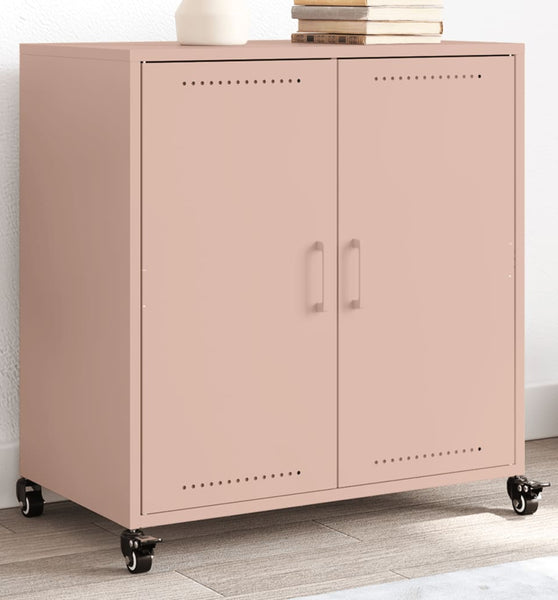 Sideboard Rosa 68,5x39x72 cm Kaltgewalzter Stahl