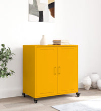 Sideboard Senfgelb 68,5x39x72 cm Kaltgewalzter Stahl