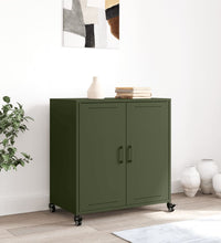 Sideboard Olivgrün 68,5x39x72 cm Kaltgewalzter Stahl