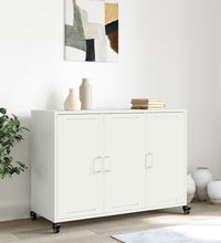 Sideboard Weiß 100,5x39x72 cm Kaltgewalzter Stahl