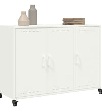 Sideboard Weiß 100,5x39x72 cm Kaltgewalzter Stahl