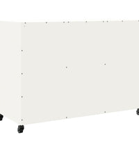 Sideboard Weiß 100,5x39x72 cm Kaltgewalzter Stahl