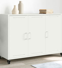 Sideboard Weiß 100,5x39x72 cm Kaltgewalzter Stahl