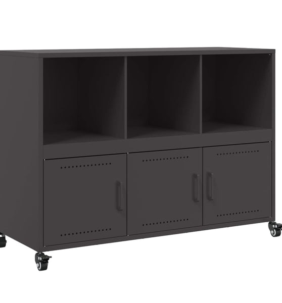 Sideboard Schwarz 100,5x39x72 cm Kaltgewalzter Stahl