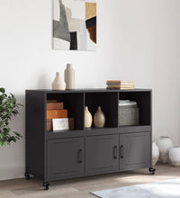 Sideboard Schwarz 100,5x39x72 cm Kaltgewalzter Stahl