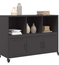 Sideboard Schwarz 100,5x39x72 cm Kaltgewalzter Stahl