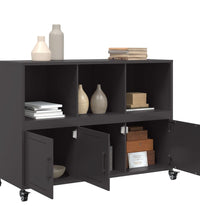 Sideboard Schwarz 100,5x39x72 cm Kaltgewalzter Stahl