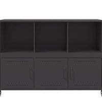 Sideboard Schwarz 100,5x39x72 cm Kaltgewalzter Stahl