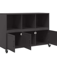 Sideboard Schwarz 100,5x39x72 cm Kaltgewalzter Stahl