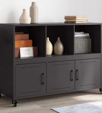 Sideboard Schwarz 100,5x39x72 cm Kaltgewalzter Stahl