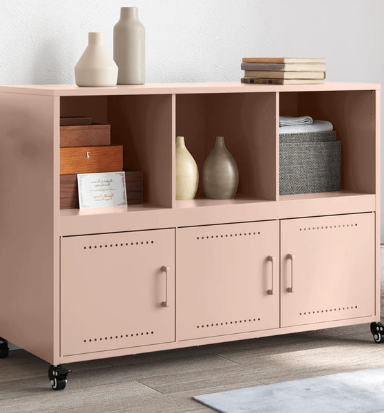 Sideboard Rosa 100,5x39x72 cm Kaltgewalzter Stahl