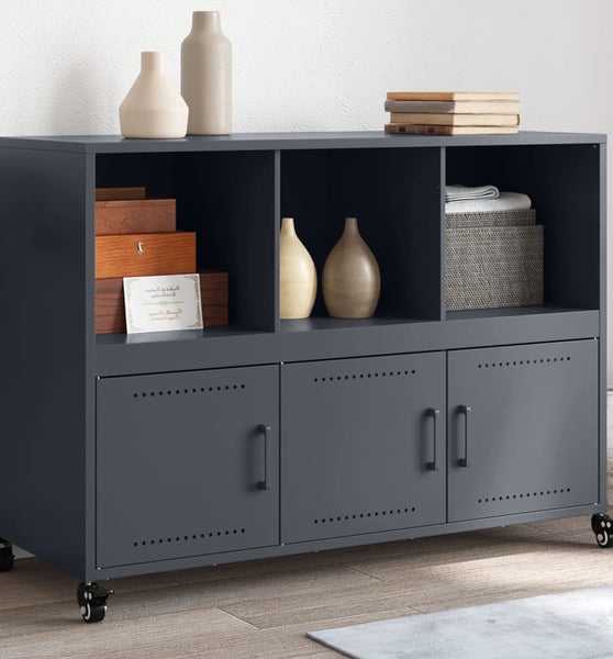 Sideboard Anthrazit 100,5x39x72 cm Kaltgewalzter Stahl