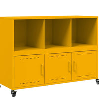 Sideboard Senfgelb 100,5x39x72 cm Kaltgewalzter Stahl