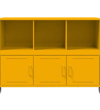 Sideboard Senfgelb 100,5x39x72 cm Kaltgewalzter Stahl