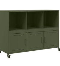 Sideboard Olivgrün 100,5x39x72 cm Kaltgewalzter Stahl