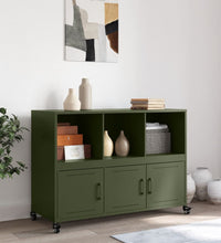 Sideboard Olivgrün 100,5x39x72 cm Kaltgewalzter Stahl