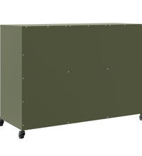 Sideboard Olivgrün 100,5x39x72 cm Kaltgewalzter Stahl