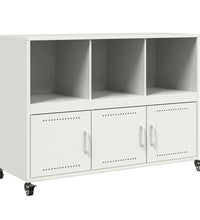 Sideboard Weiß 100,5x39x72 cm Kaltgewalzter Stahl