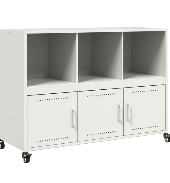 Sideboard Weiß 100,5x39x72 cm Kaltgewalzter Stahl