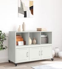 Sideboard Weiß 100,5x39x72 cm Kaltgewalzter Stahl