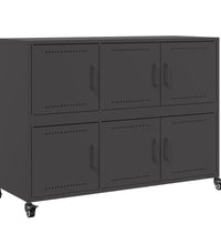 Sideboard Schwarz 100,5x39x72 cm Kaltgewalzter Stahl