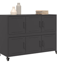 Sideboard Schwarz 100,5x39x72 cm Kaltgewalzter Stahl