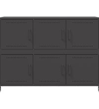 Sideboard Schwarz 100,5x39x72 cm Kaltgewalzter Stahl