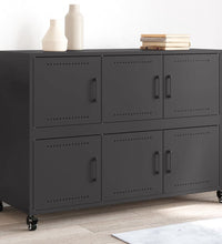 Sideboard Schwarz 100,5x39x72 cm Kaltgewalzter Stahl