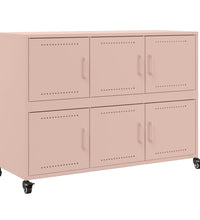 Sideboard Rosa 100,5x39x72 cm Kaltgewalzter Stahl