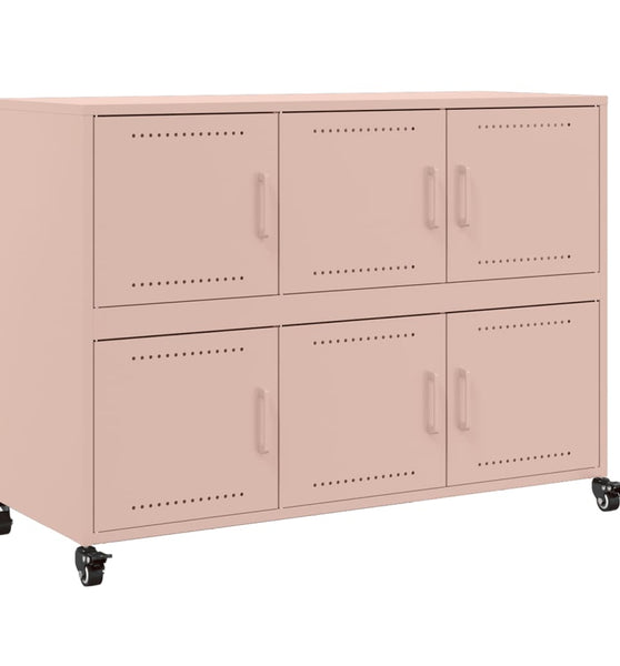 Sideboard Rosa 100,5x39x72 cm Kaltgewalzter Stahl