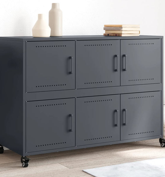 Sideboard Anthrazit 100,5x39x72 cm Kaltgewalzter Stahl