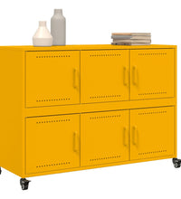 Sideboard Senfgelb 100,5x39x72 cm Kaltgewalzter Stahl