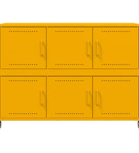 Sideboard Senfgelb 100,5x39x72 cm Kaltgewalzter Stahl