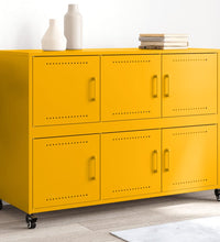 Sideboard Senfgelb 100,5x39x72 cm Kaltgewalzter Stahl