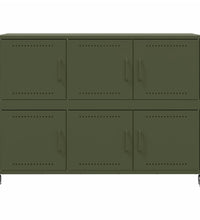 Sideboard Olivgrün 100,5x39x72 cm Kaltgewalzter Stahl