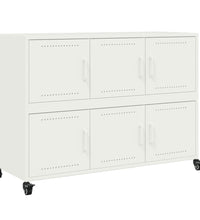 Sideboard Weiß 100,5x39x72 cm Kaltgewalzter Stahl