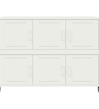 Sideboard Weiß 100,5x39x72 cm Kaltgewalzter Stahl