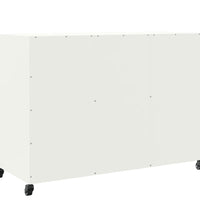 Sideboard Weiß 100,5x39x72 cm Kaltgewalzter Stahl