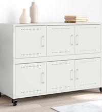 Sideboard Weiß 100,5x39x72 cm Kaltgewalzter Stahl