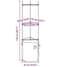 Tomatenkäfig mit Pflanzsack 2 Stk. 116 cm Stahl und PP