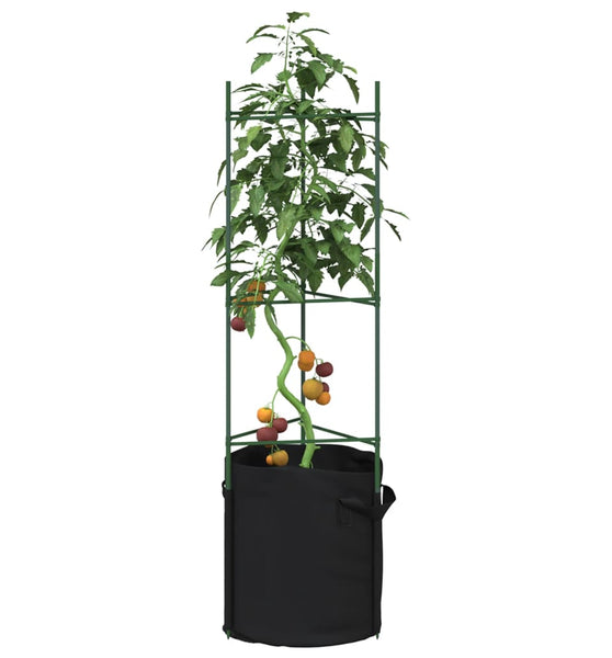 Tomatenkäfig mit Pflanzsack 2 Stk. 116 cm Stahl und PP