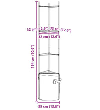 Tomatenkäfig mit Pflanzsack 2 Stk. 154 cm Stahl und PP