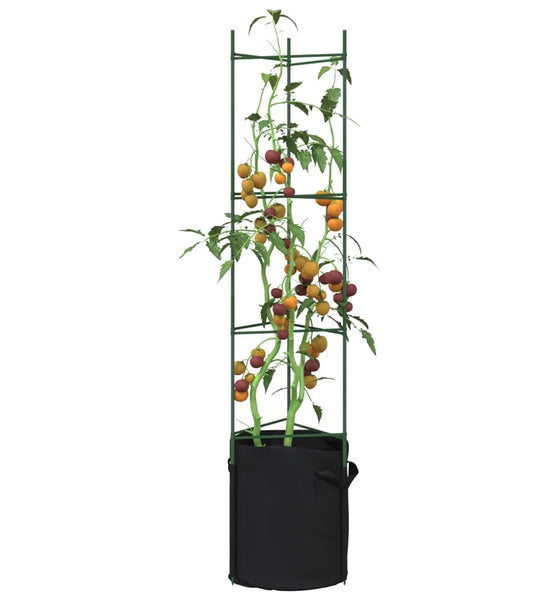 Tomatenkäfig mit Pflanzsack 2 Stk. 154 cm Stahl und PP