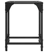 Couchtisch mit Glasplatte Transparent 30x30x40 cm Stahl