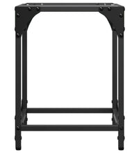 Couchtisch mit Glasplatte Transparent 30x30x40 cm Stahl