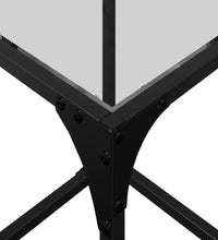 Couchtisch mit Glasplatte Transparent 30x30x40 cm Stahl